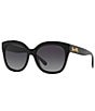 Color:Black - Image 1 - Women's 0HC8264 56mm Gradient Polarized Square Sunglasses