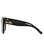 Color:Black - Image 3 - Women's 0HC8264 56mm Gradient Polarized Square Sunglasses