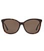 Color:Tortoise - Image 2 - Women's 0HC8271U 57mm Tortoise Gradient Square Sunglasses