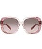 COACH Women's 0HC8323U 56mm Gradient Pink Square Sunglasses, Color:Transparent Pink - Image 2