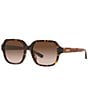 Color:Tortoise - Image 1 - Women's 0HC8335U 53mm Gradient Rectangle Sunglasses