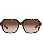 Color:Tortoise - Image 2 - Women's 0HC8335U 53mm Gradient Rectangle Sunglasses