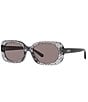Color:Grey/Black - Image 1 - Women's 0HC8358U 54mm Solid Oval Sunglasses