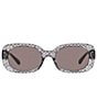 Color:Grey/Black - Image 2 - Women's 0HC8358U 54mm Solid Oval Sunglasses