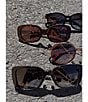 Color:Grey/Black - Image 5 - Women's 0HC8358U 54mm Solid Oval Sunglasses