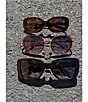 Color:Grey/Black - Image 6 - Women's 0HC8358U 54mm Solid Oval Sunglasses