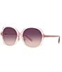 Color:Transparent Pink - Image 1 - Women's 0HC8360F 58mm Gradient Square Sunglasses