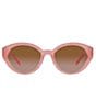 Color:Transparent Pink - Image 2 - Women's 0HC8364U 55mm Gradient Oval Sunglasses