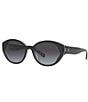 Color:Black - Image 1 - Women's 0HC8364U 55mm Gradient Oval Sunglasses