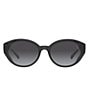 Color:Black - Image 2 - Women's 0HC8364U 55mm Gradient Oval Sunglasses
