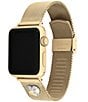 Color:Gold - Image 2 - Women's 38/40/41mm Gold Tone Stainless Steel Heart Mesh Bracelet Strap for Apple Watch