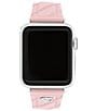 COACH Women's 38/40/41mm Quilted Silicone Apple Strap Watch, Color:Pink - Image 1