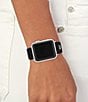 COACH Women's 38/40/41mm Quilted Silicone Apple Strap Watch, Color:Black - Image 4