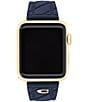 COACH Women's 38/40/41mm Quilted Silicone Strap for Apple Watch - Image 1