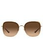 Color:Shiny Light Gold - Image 2 - Women's 7133 57mm Square Sunglasses