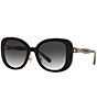 Color:Black - Image 1 - Women's 8333 57mm Square Sunglasses