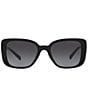 Color:Black - Image 2 - Women's Black 54mm Square Sunglasses