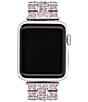 Color:Silver - Image 1 - Women's Blush Ombre Crystal 38/40/41mm Stainless Steel Bracelet for Apple Watch