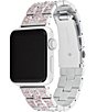 Color:Silver - Image 3 - Women's Blush Ombre Crystal 38/40/41mm Stainless Steel Bracelet for Apple Watch