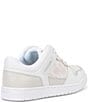 Color:Optic White - Image 2 - Women's C201 Low-Top Signature Jacquard and Leather Retro Sneakers