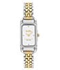 Color:Two Tone - Image 1 - Women's Cadie Analog Two Toned Silver Gold Stainless Steel Bracelet Watch