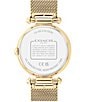 Color:Gold - Image 3 - Women's Cary Quartz Analog Gold Mesh Bracelet Watch