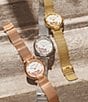 Color:Gold - Image 4 - Women's Cary Quartz Analog Gold Mesh Bracelet Watch