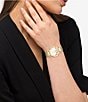 Color:Gold - Image 5 - Women's Cary Quartz Analog Gold Mesh Bracelet Watch