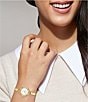 Color:Gold - Image 4 - Women's Cary Quartz Analog Gold Stainless Steel Bangle Watch