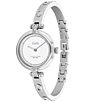 Color:Silver - Image 2 - Women's Cary Quartz Analog Stainless Steel Bangle Watch