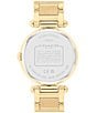 Color:Gold - Image 3 - Women's Crystal Cary Quartz Analog Gold Tone 34mm Stainless Steel Bracelet Watch