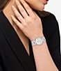 Color:Silver - Image 4 - Women's Crystal Charms Cary Quartz Analog Silver Stainless Steel Bracelet Watch