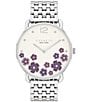 COACH Women's Elliot Quartz Analog Bracelet Watch, Color:Silver - Image 1