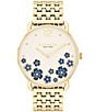 COACH Women's Elliot Quartz Analog Bracelet Watch, Color:Gold - Image 1
