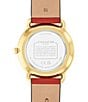 COACH Women's Elliot Quartz Analog Leather Strap Watch, Color:Red - Image 3