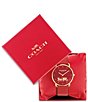 COACH Women's Elliot Quartz Analog Leather Strap Watch, Color:Red - Image 5