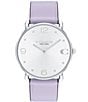 Color:Purple - Image 1 - Women's Elliot Quartz Analog Purple Leather Strap Watch