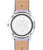 Color:Purple - Image 3 - Women's Elliot Quartz Analog Purple Leather Strap Watch