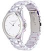 COACH Women's Greyson Quartz Analog White Ceramic Bracelet Watch, Color:White - Image 3