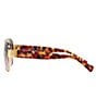 COACH Women's HC7059 58mm Violet Tortoise Aviator Sunglasses, Color:Violet Tortoise - Image 3