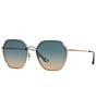 Color:Light Gold - Image 1 - Women's Hc7132 58mm Gradient Sunglasses