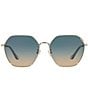 COACH Women's Hc7132 58mm Gradient Sunglasses, Color:Light Gold - Image 2