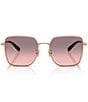 COACH Women's HC7184D 56mm Square Sunglasses, Color:Rose Gold - Image 2