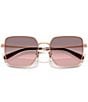 COACH Women's HC7184D 56mm Square Sunglasses, Color:Rose Gold - Image 5