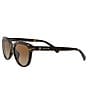 COACH Women's HC8285U Polarized 56mm Round Sunglasses, Color:Dark Tortoise - Image 2