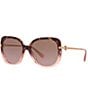 Color:Rose Tortoise - Image 1 - Women's Hc8320 Bonnie Cash 55mm Square Sunglasses