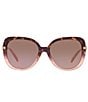 Color:Rose Tortoise - Image 2 - Women's Hc8320 Bonnie Cash 55mm Square Sunglasses