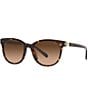 COACH Women's HC8350U 54mm Dark Tortise Round Sunglasses, Color:Dark Tortoise - Image 1