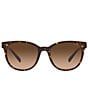 Color:Dark Tortoise - Image 2 - Women's HC8350U 54mm Dark Tortise Round Sunglasses