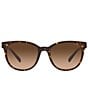 COACH Women's HC8350U 54mm Dark Tortise Round Sunglasses, Color:Dark Tortoise - Image 2